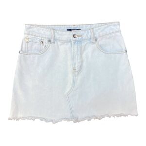 Forever 21 Mini Jean Skirt Distressed, medium
